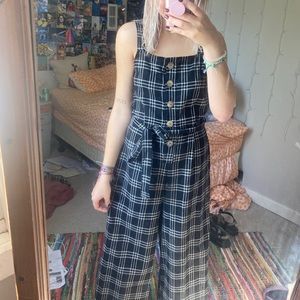 American Eagle Plaid Jumpsuit